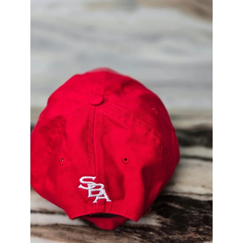 47 Brand Red Sorry Can't Baseball Bye Embroidered Dad‎ Hat Strapback OSFA
